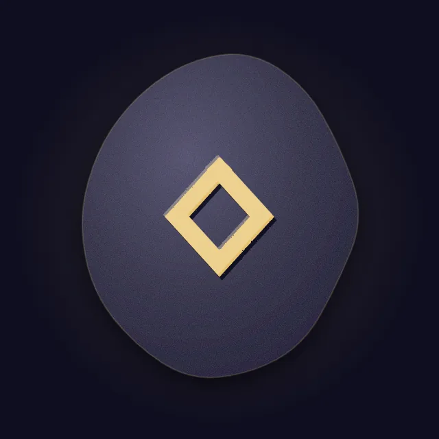 Руна Ингуз на камне, знак ᛜ